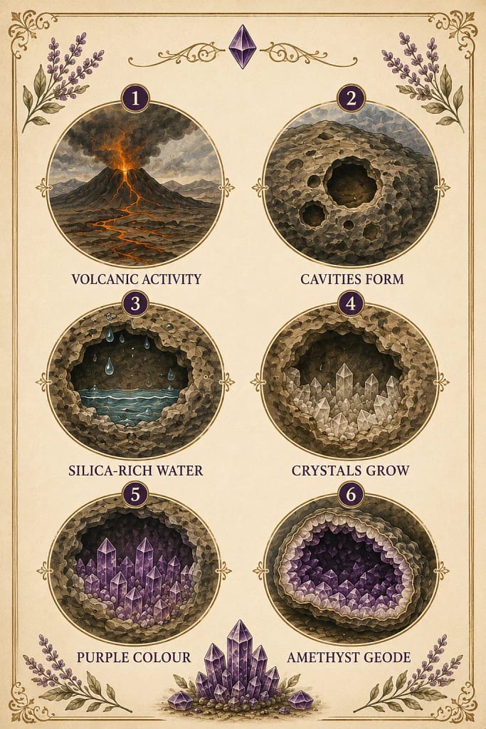 amethyst formation infographic xnc amethyst formation infographic xnc