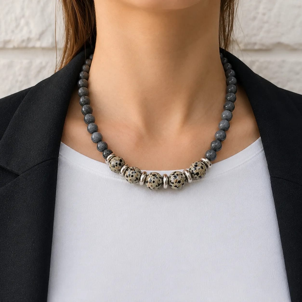 moonlit trail – dalmatian jasper & labradorite necklace (6) moonlit trail – dalmatian jasper & labradorite necklace (6)
