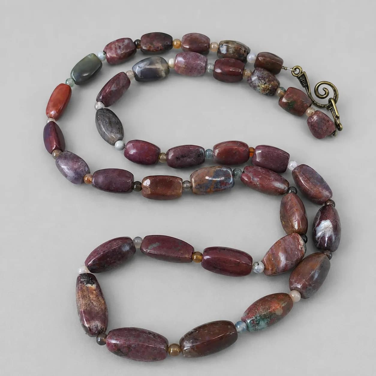 rose pink agate long necklace (1) rose pink agate long necklace (1)