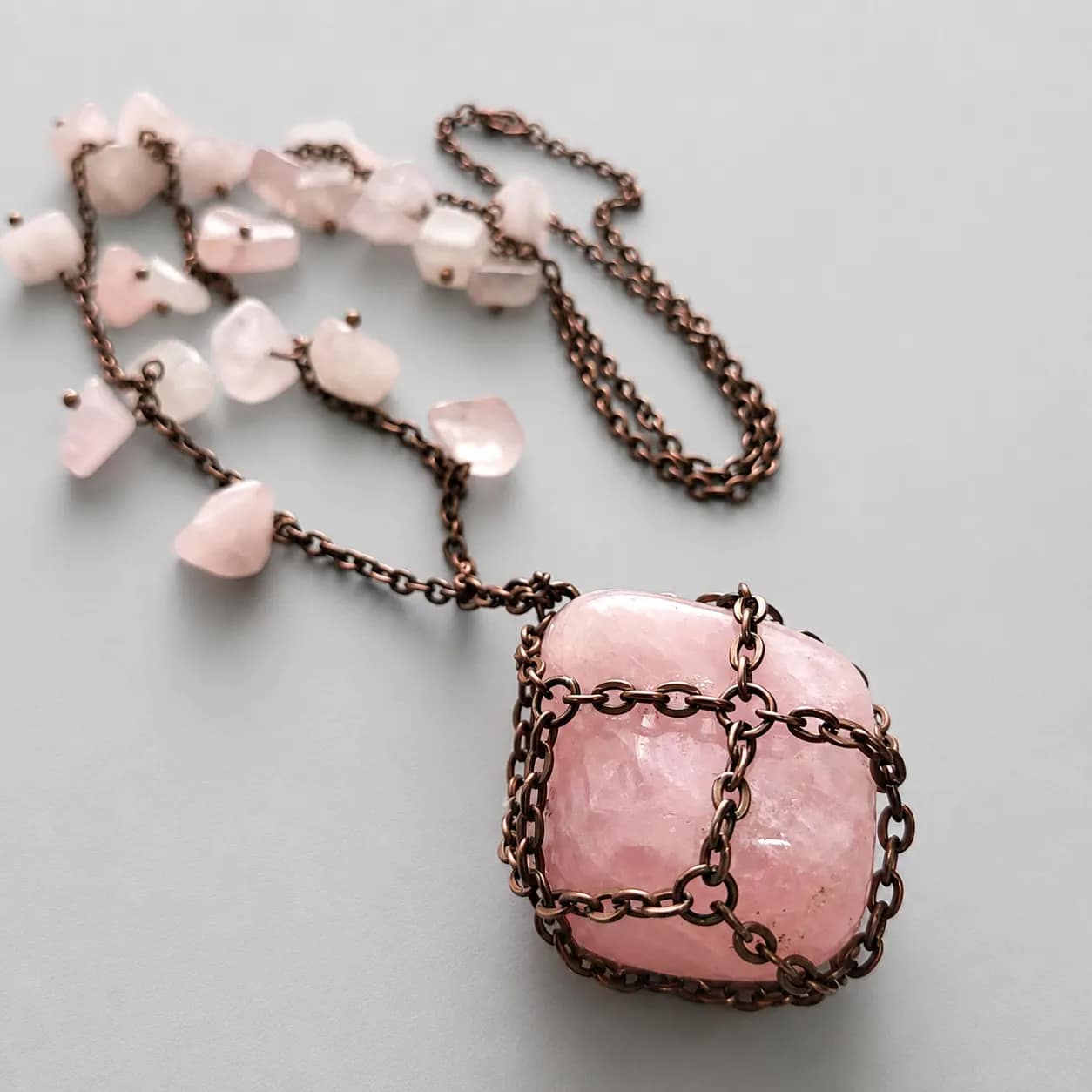 spring blossom rose quartz pendant necklace (6) spring blossom rose quartz pendant necklace (6)