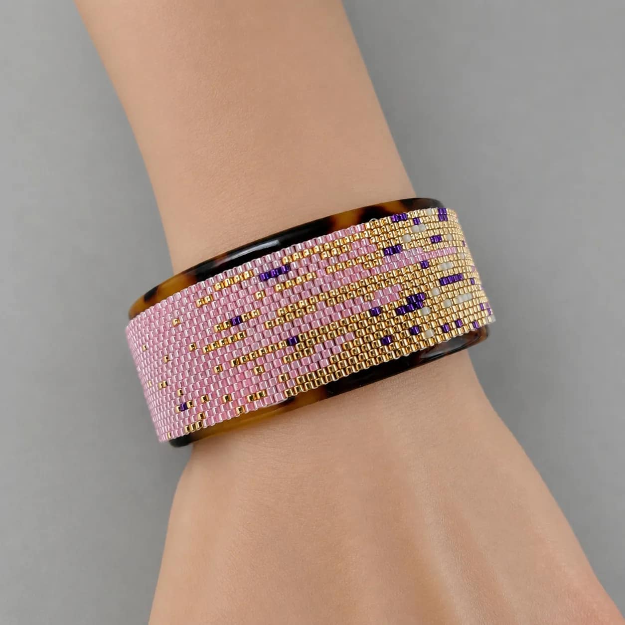 pixie dust – delica seed bead cuff bracelet (2) pixie dust – delica seed bead cuff bracelet (2)