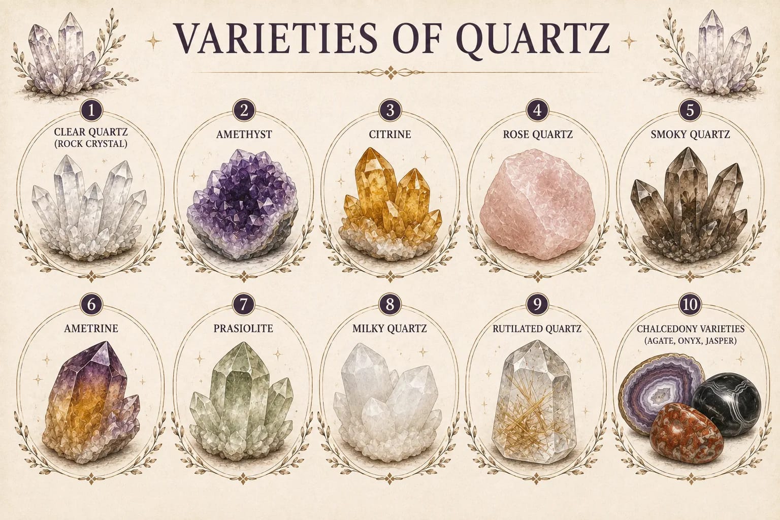 Quartz varieties of quartz xnc