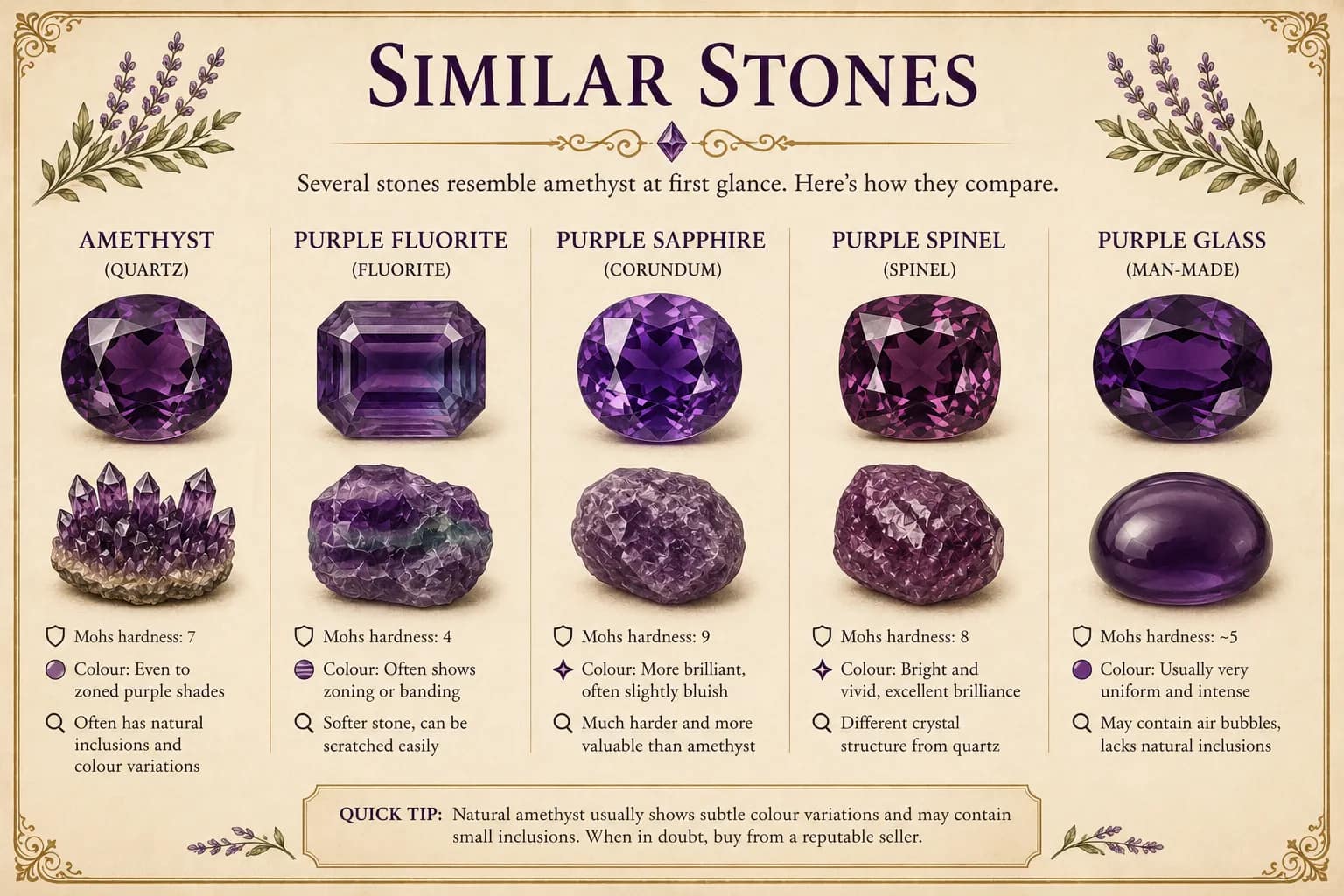 Amethyst amethyst similar stones xnc