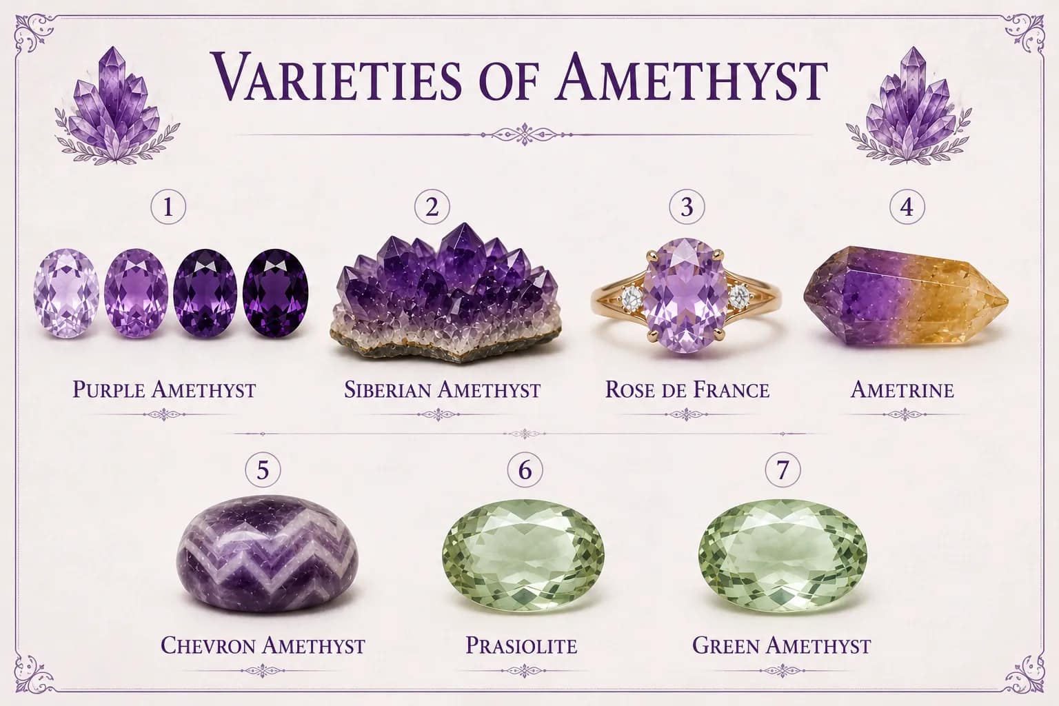 Amethyst amethyst varieties 3 xnc