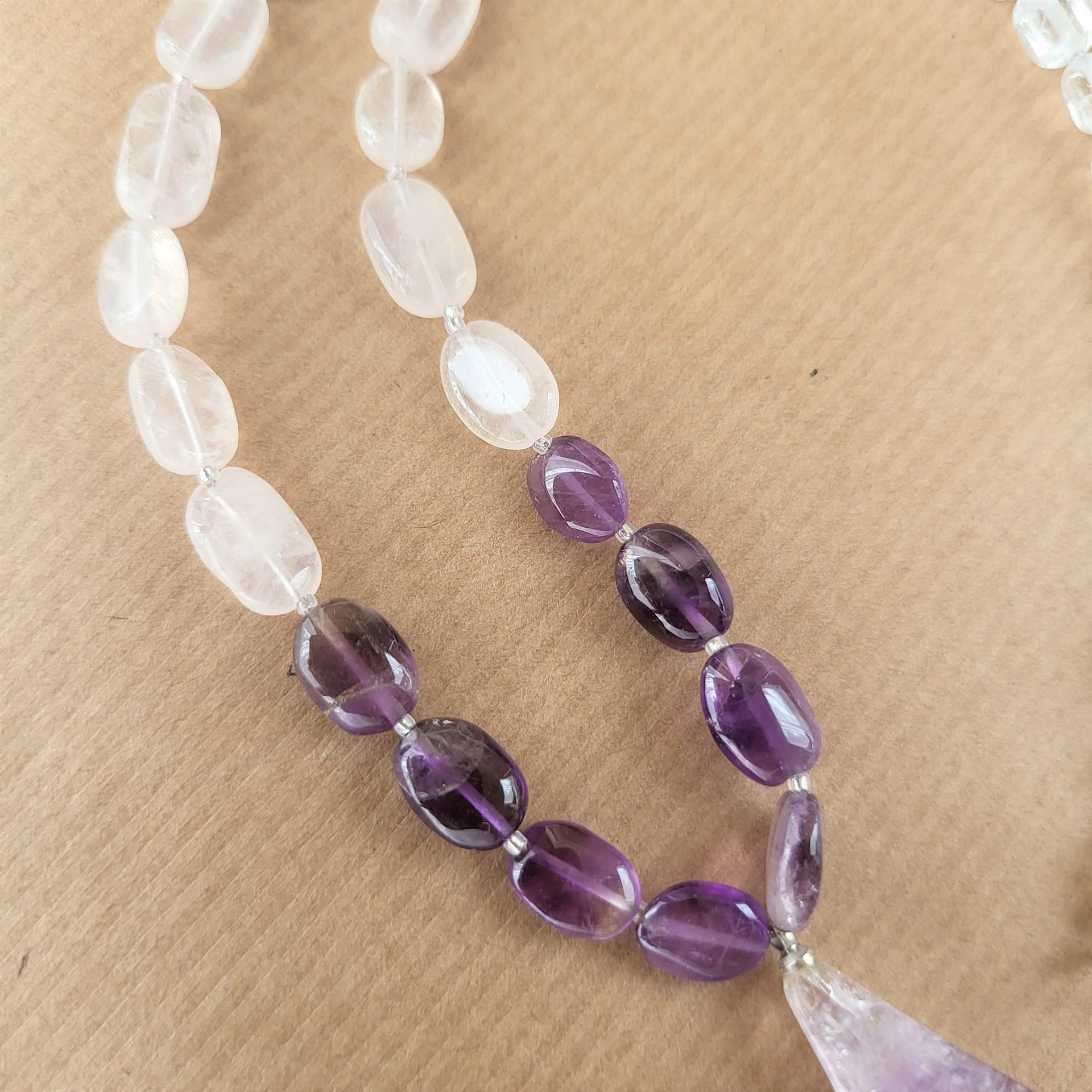 purple-amethyst-and-clear-quartz-necklace (4) Purple amethyst and clear quartz necklace - Image 5