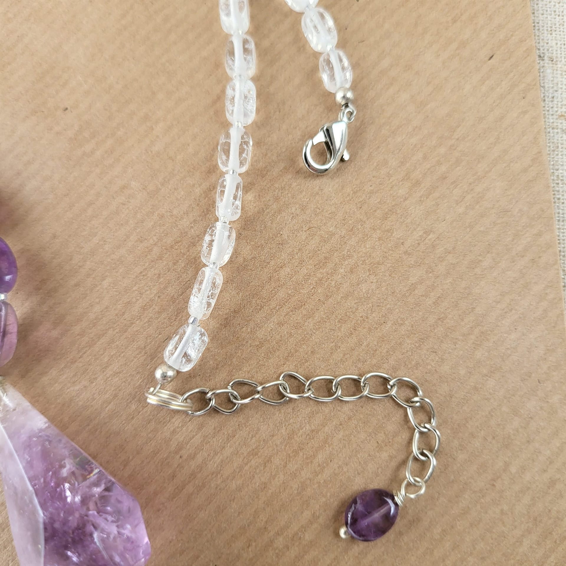purple-amethyst-and-clear-quartz-necklace (5) Purple amethyst and clear quartz necklace - Image 6