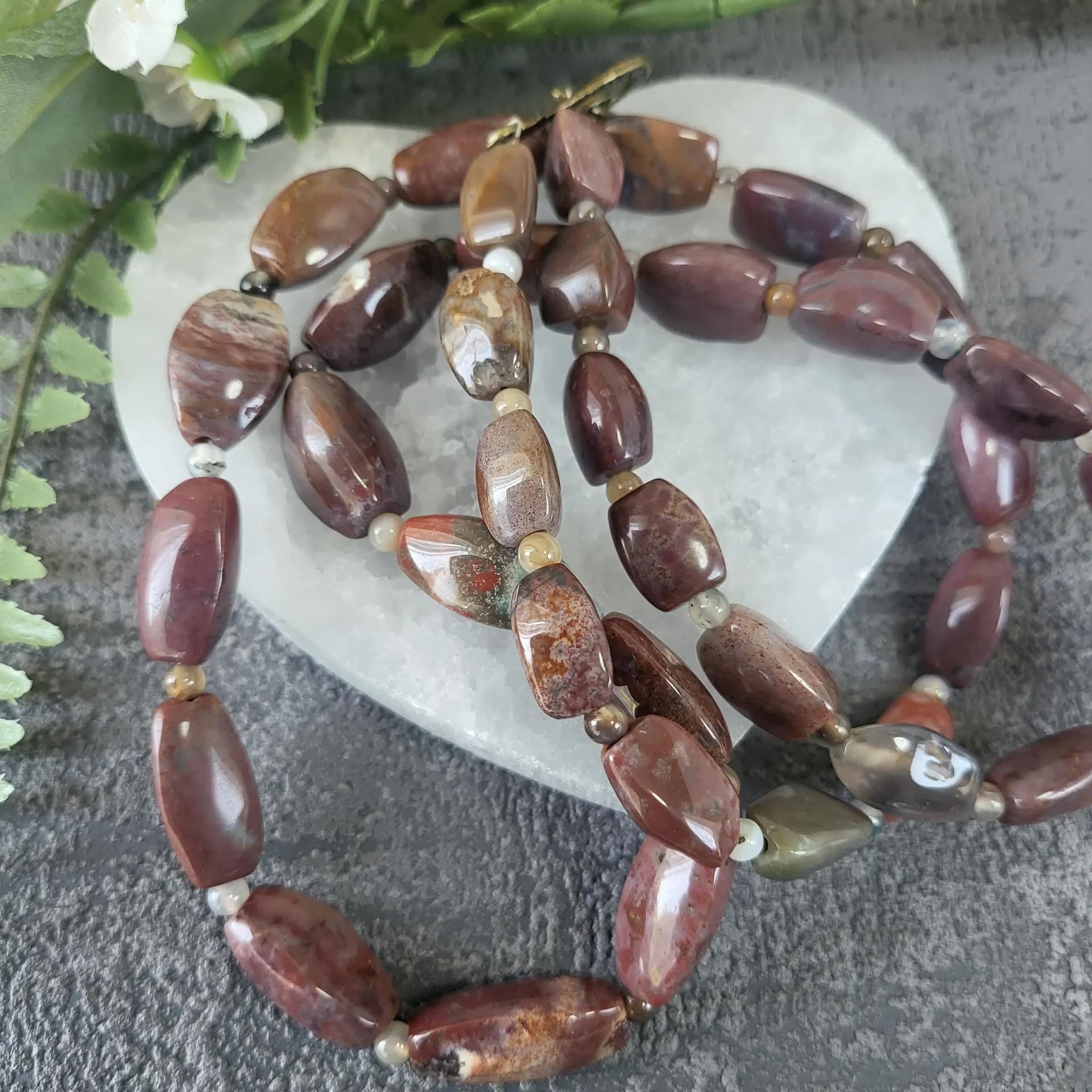 rose pink agate long necklace (4) rose pink agate long necklace (4)