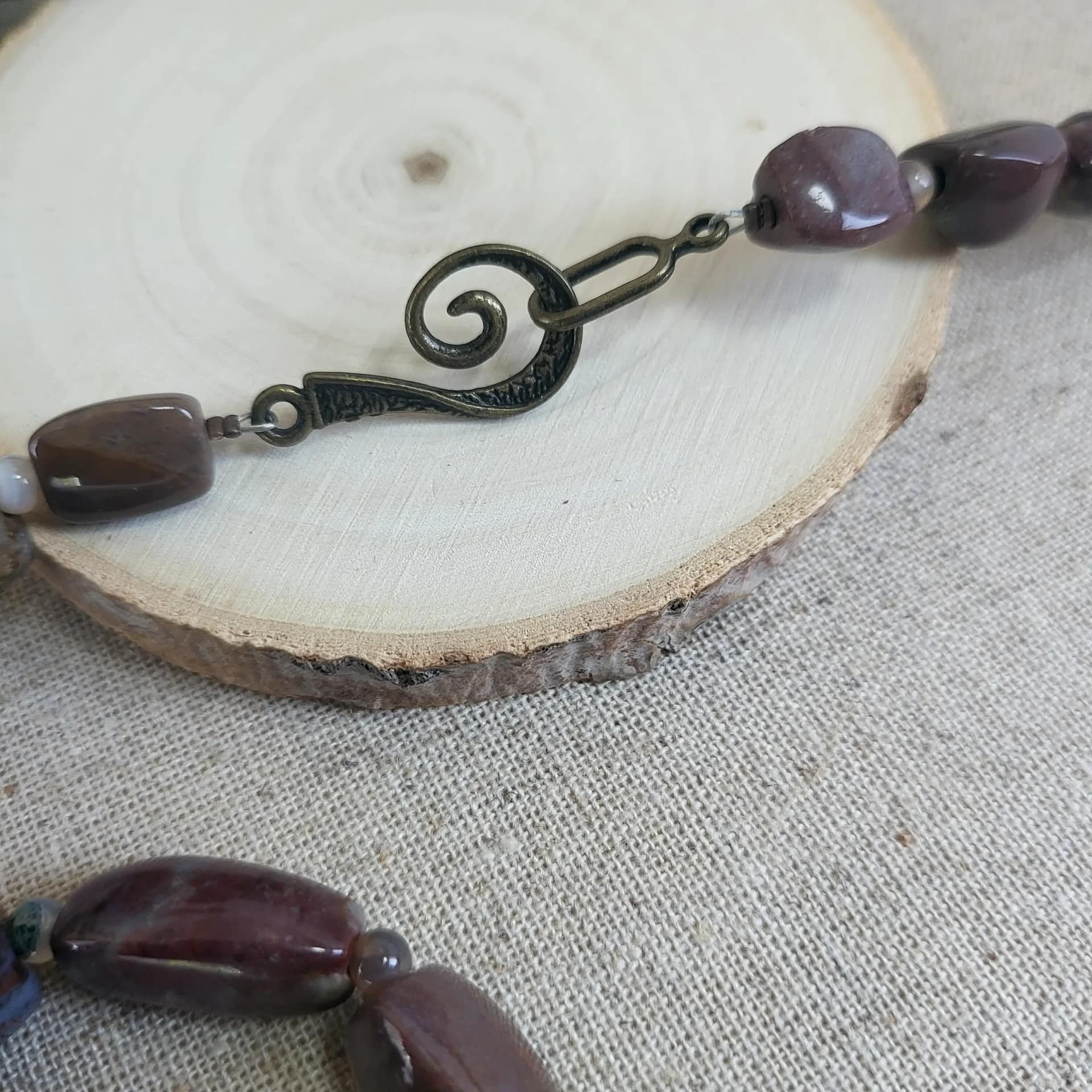 rose pink agate long necklace (6) rose pink agate long necklace (6)