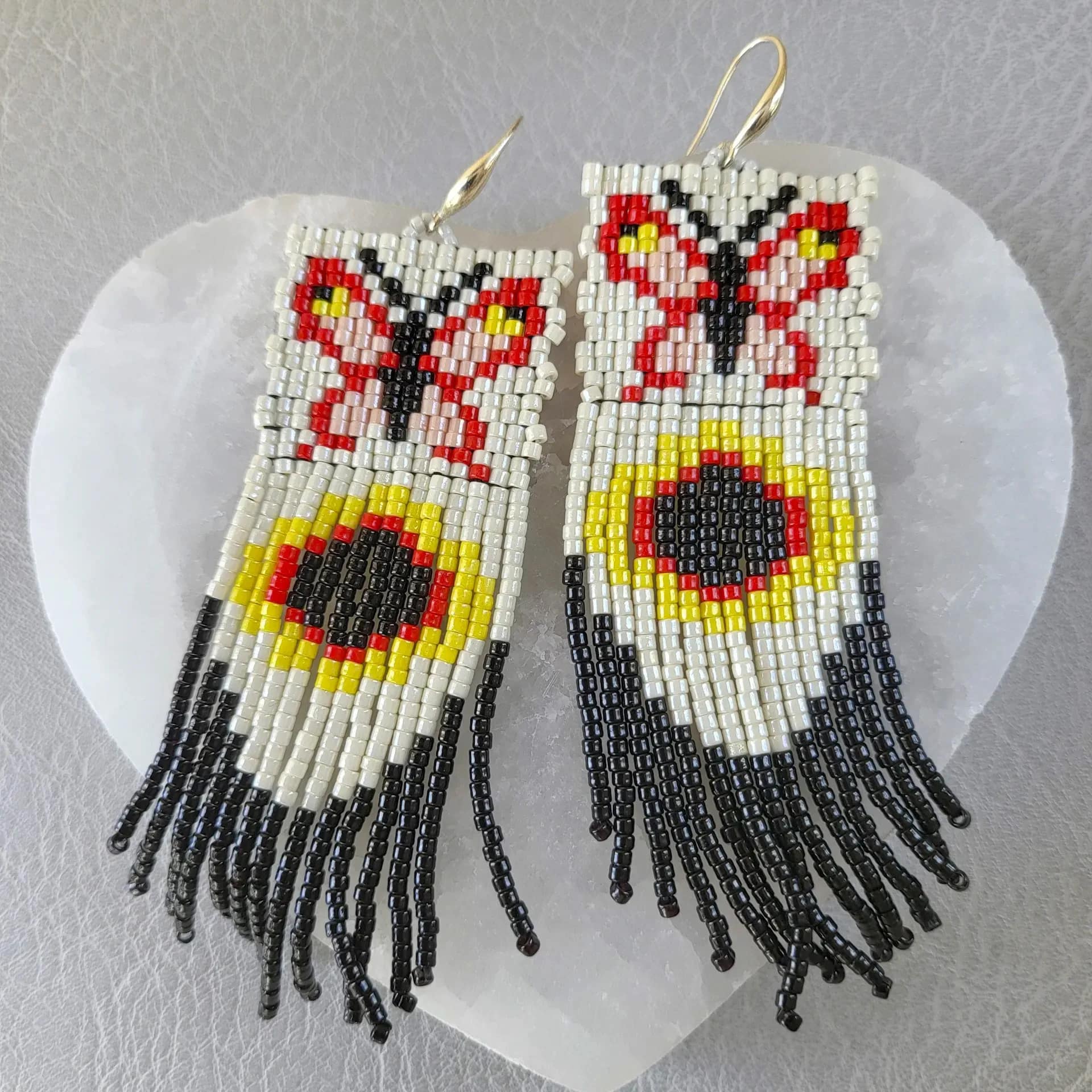 butterfly dance – beaded fringe earrings (4) xnc butterfly dance – beaded fringe earrings (4) xnc