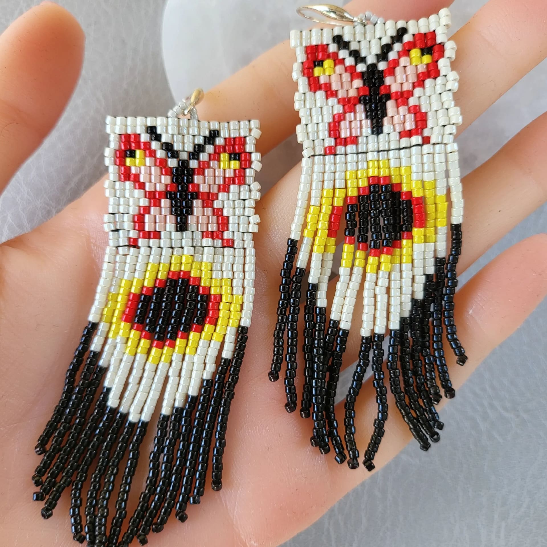 butterfly dance – beaded fringe earrings (2) butterfly dance – beaded fringe earrings (2)