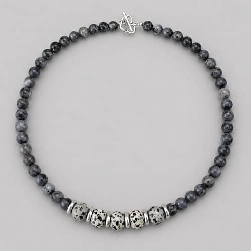 Labradorite moonlit trail – dalmatian jasper & labradorite necklace (5)