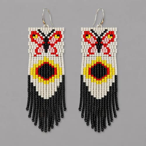 butterfly dance – beaded fringe earrings (3) xnc