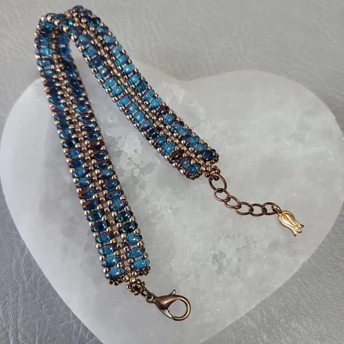 twilight bloom – superduo seed bead bracelet (4)