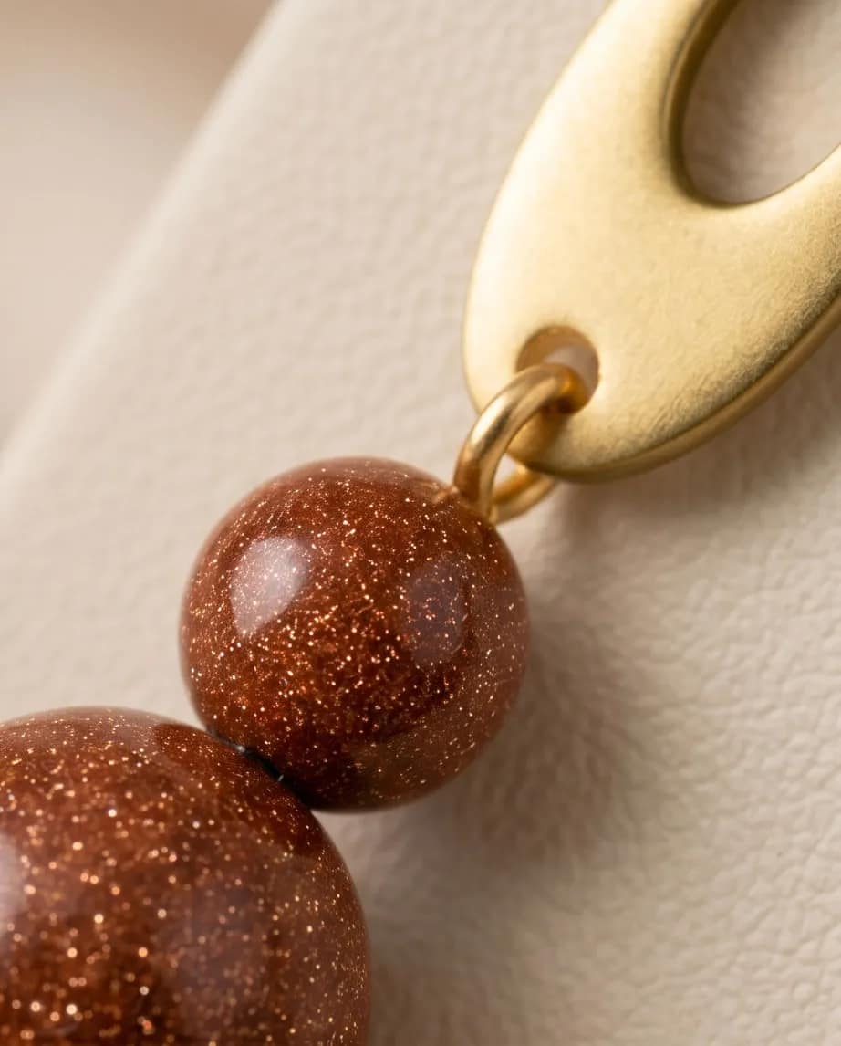 golden brown goldstone drop earrings (3) golden brown goldstone drop earrings (3)
